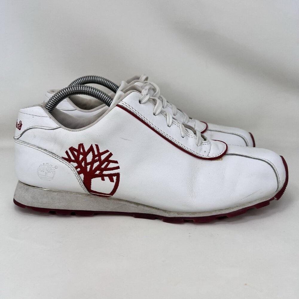 Timberland Metro Slim Sneakers White Red Low Women’s Size 10